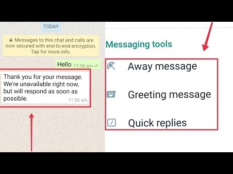 How To Use Away Message in WhatsApp Business || Greetings Message & Quick Replies || Messaging Tools