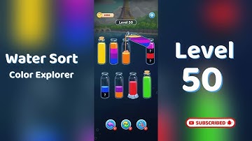 🎮 Water Sort Color Explorer Level 50 Walkthrough | SolutionGuruji 🌍