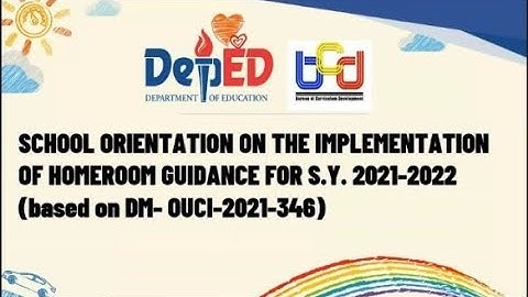 Homeroom Guidance SY 2021 2022