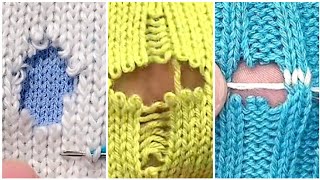 3 Great Ways to Repair Holes in Knitted Sweaters at Home Yourself Beginner's Tutorial