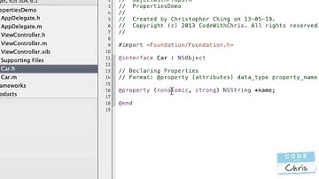 Learn Objective C Tutorial For Beginners Episode 7 - Properties