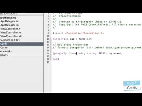 Learn Objective C Tutorial For Beginners Episode 7 - Properties