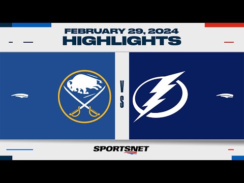 NHL Highlights | Sabres vs. Lightning - February 29, 2024