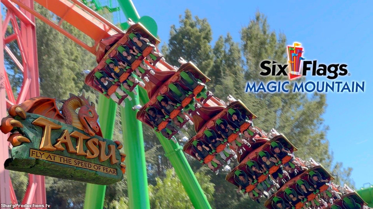 Tatsu POV at Six Flags Magic Mountain - YouTube