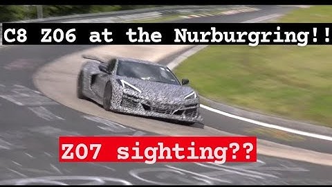 C8 Z06 at the Nürburgring with a possible Z07 package sighting? #C8Z06 #c8 #c8corvette