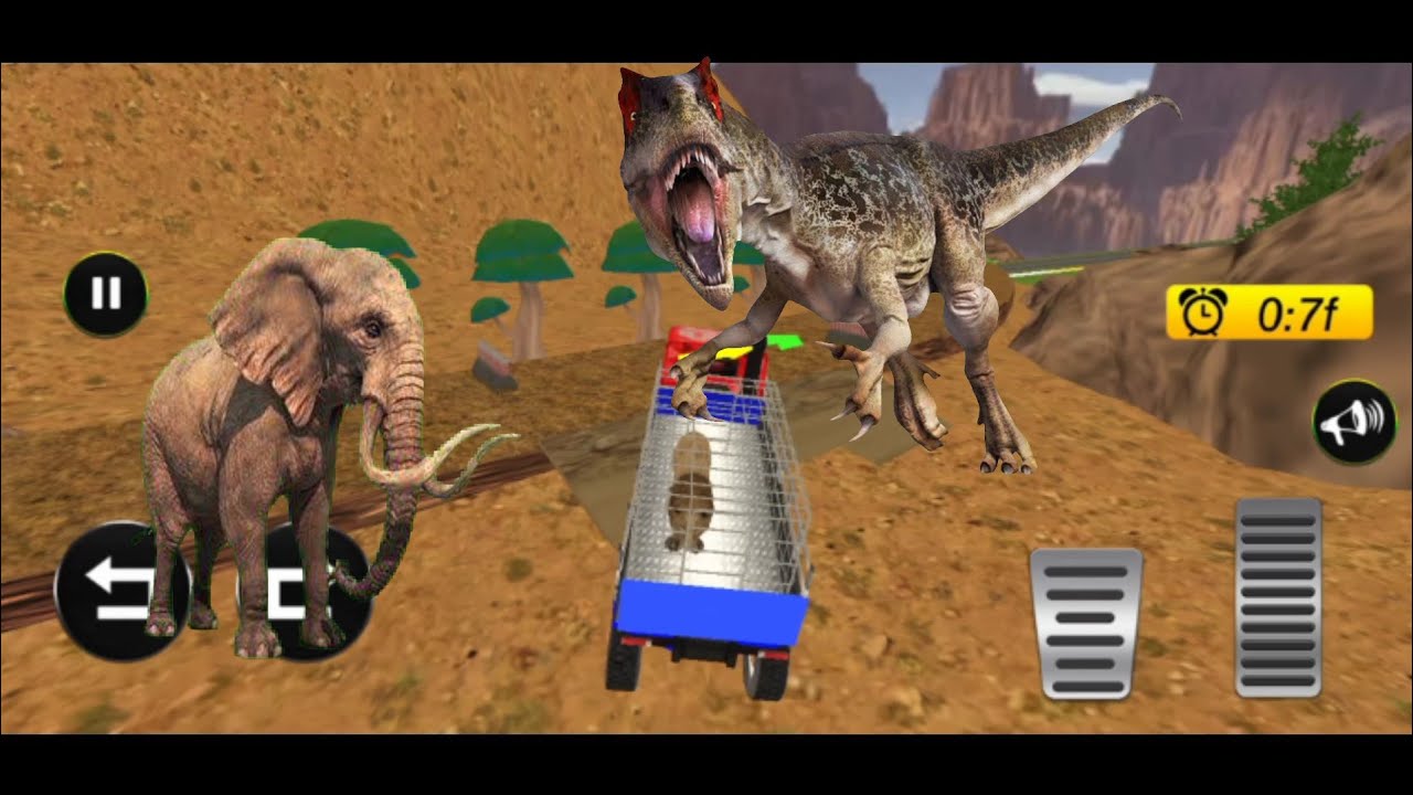 Wild Animals Transport Simulator Jurassic Dinosaur Transport Animal Rescue Games Episode ll#04