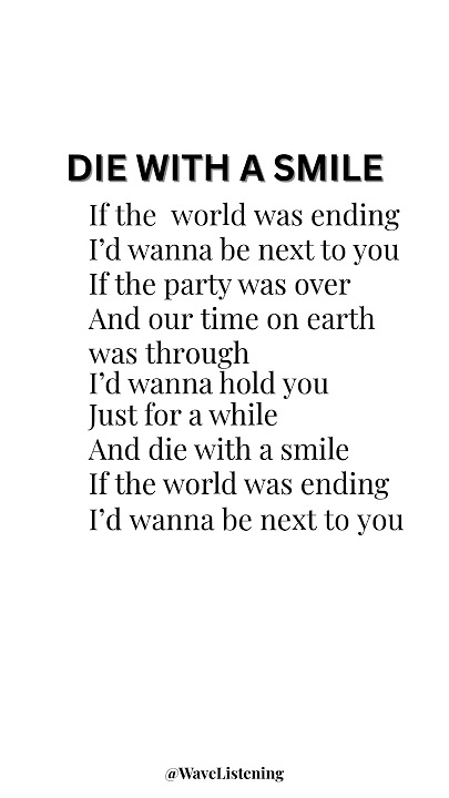 Die With A Smile - Lady Gaga, Bruno Mars (Lyrics) WaveListening | #LadyGaga #Brunomars