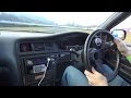  insane onboard 1jzgte toyota mark ii jzx100  manji drift  clutch kick