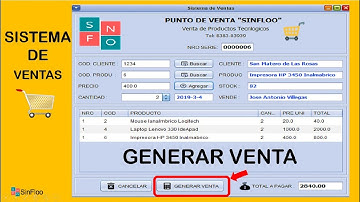Sistema de Ventas en Java con MySQL - Generar Venta