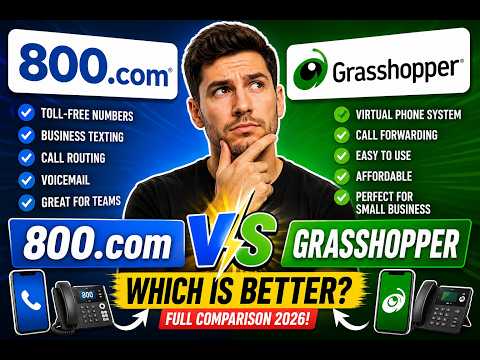 800.com vs Grasshopper (2026) | Which Virtual Phone System Is Better?