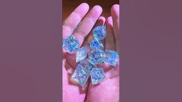9 Polyhedral Resin Dice Sets DnD Celestial Oath Mirage #dice #ttrpg #dnd #diceset #dnddice