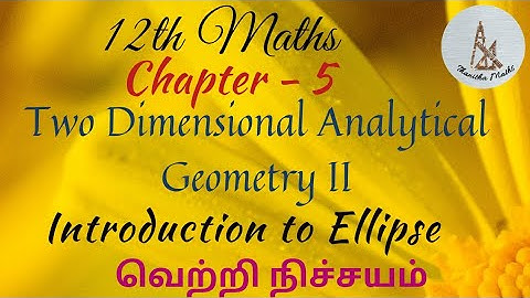 12th Maths, Introduction to Ellipse