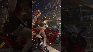 Download Lagu when you meet girl riding motorcycle don't forget to press the car horn ❤️🖤 #motocycle #motogirl MP3