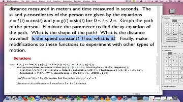 Multivariable Calculus, Part 4 (Graph parametric curves defined by basic trigonometric functions)