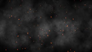 Fire Particles With Smoke Effect Black Screen Background Video