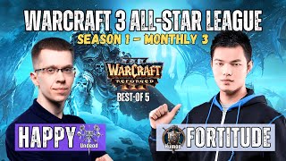 Happy vs Fortitude 🔴 Warcraft 3 All-Star League 🕹️ WarCraft 3 Reforged WC3 Cast