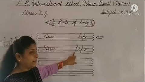 Parts of the body spelling of 