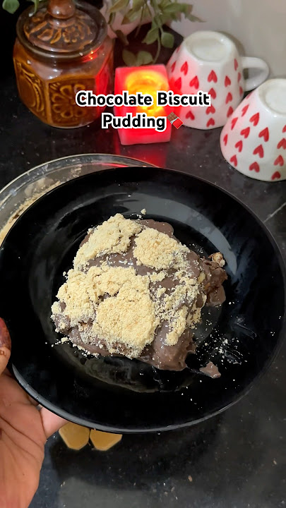 Chocolate biscuit pudding 🍫 (Most Requested Video) #shorts #biscuitpudding