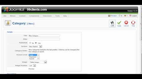 Joomla How to: How to add a category in Joomla 1.5 www.MyJoomlaCast.com