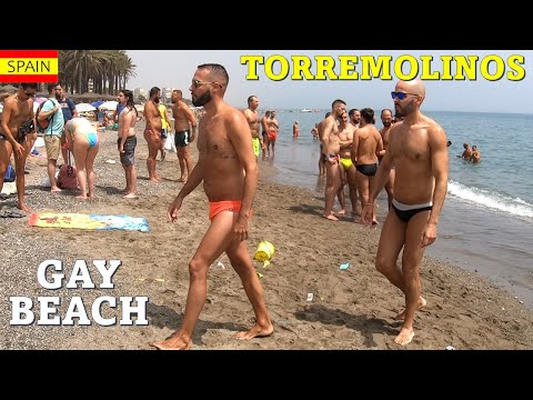 GAY BEACH Eden Torremolinos Spain August 2021 Malaga