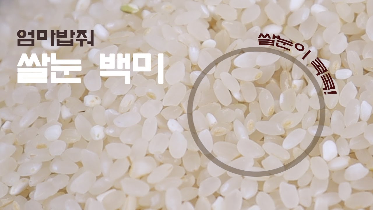 엄마밥줘 쌀눈백미! 백미의 장점과 쌀눈의 영양분을 한번에! - YouTube