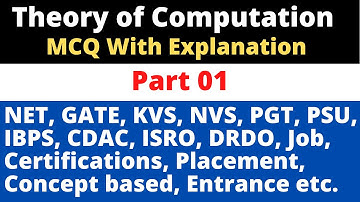TOC MCQ Part 01 | NET, GATE, PGT | Hindi | Exams | Theory of Computation | Jayesh Umre