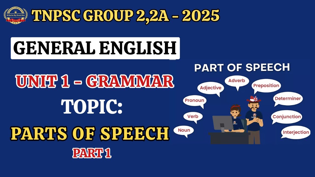 TNPSC GROUP 2,2A - GENERAL ENGLISH || UNIT I - GRAMMAR || CLASS 1 ...