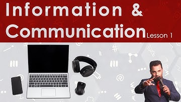 Information and Communication  Lesson 1 (තොරතුරු හා සන්නිවේදන තාක්ෂණය පළමු පාඩම )