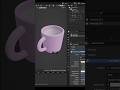 cup modeling in blender #blender3d #blendertutorial #blender #3danimation #3d #shorts #viral #video