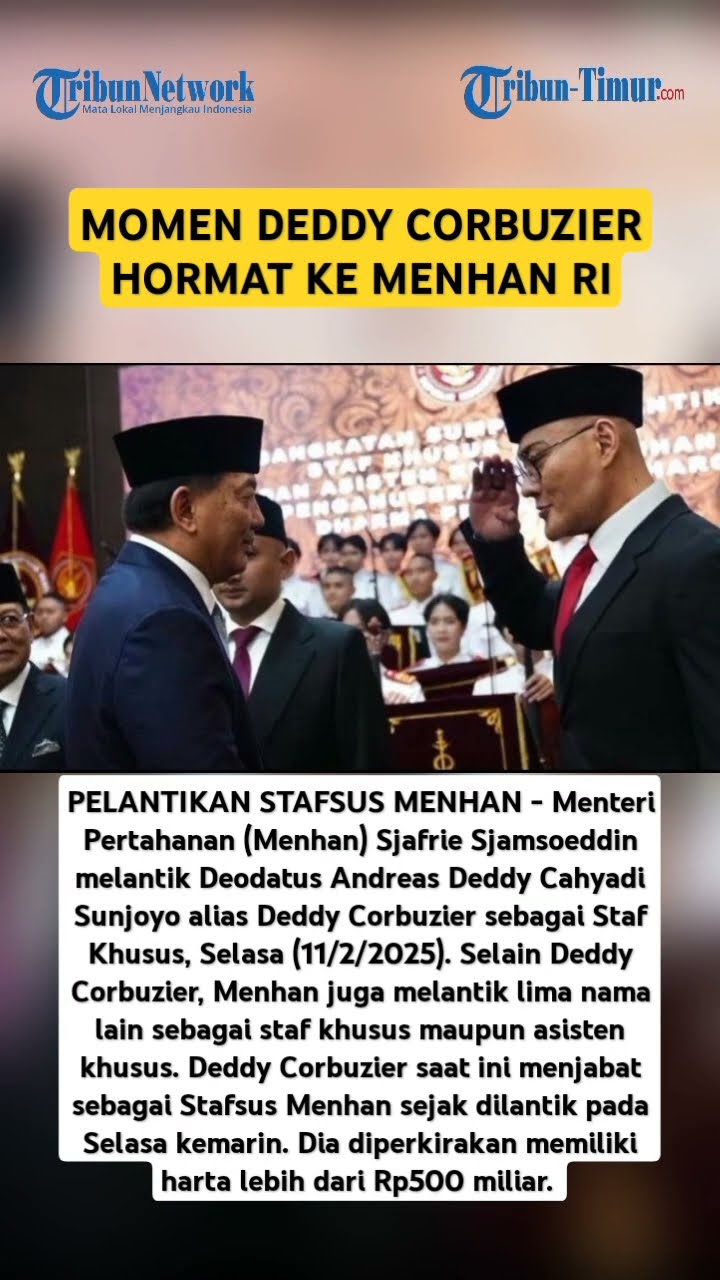 Momen Deddy Corbuzier Hormat ke Menhan RI, Resmi Jadi Staf Khusus #tribunviral #deddycorbuzier