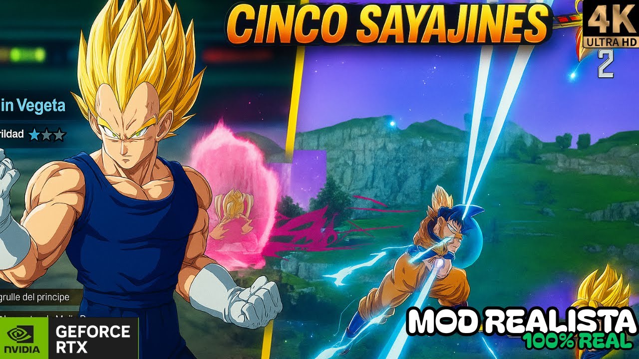 JUGAMOS con cinco sayajines diferentes para derrotar cinco RIVALES al AZAR