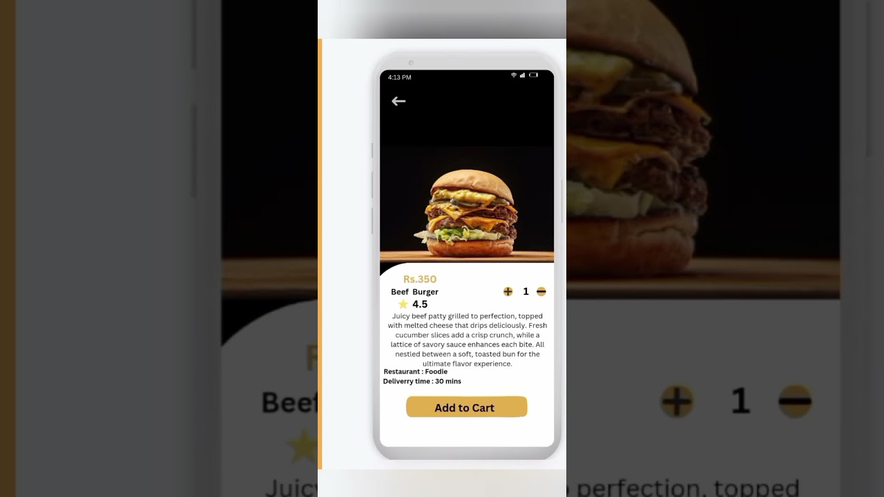 Food app design 