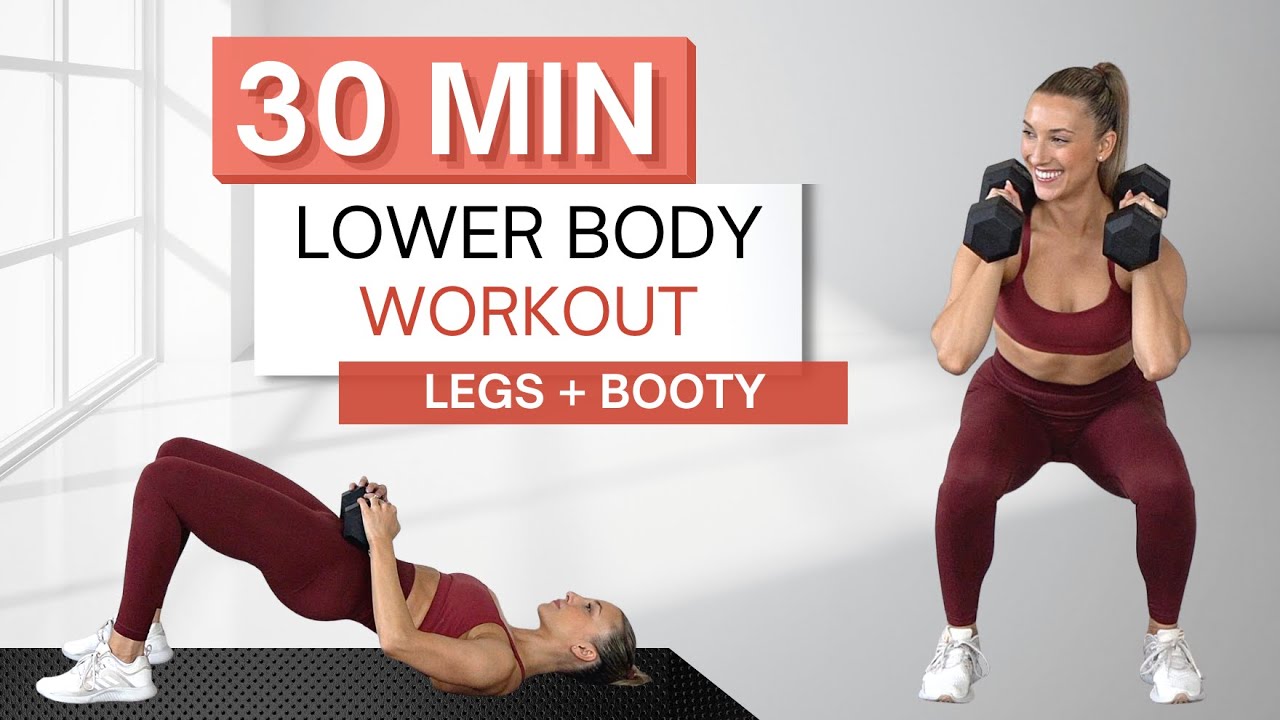30 min LOWER BODY WORKOUT, With Weights (And Without)