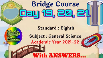 Bridge Course Class 8th Science Activity 19, 20 and 21 Answers || Setu Abhyas