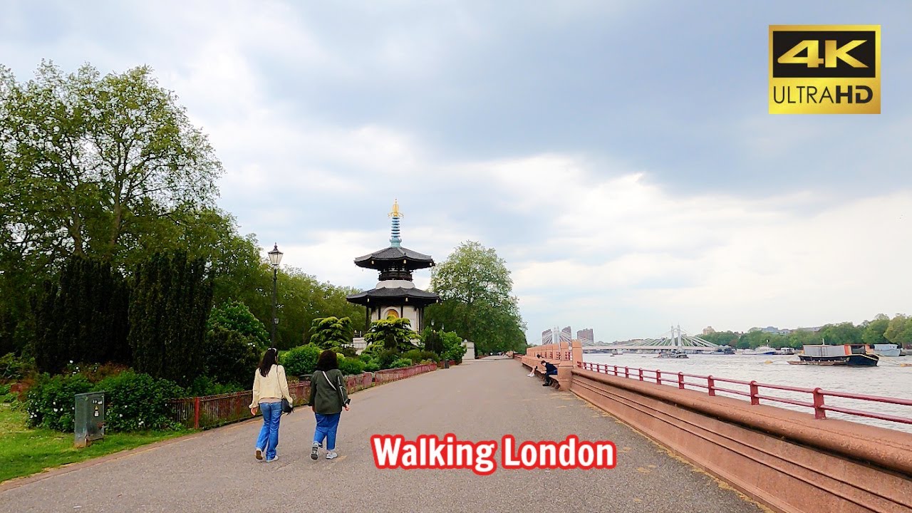 🇬🇧 Walking London - ☔️ Rain walk In  Battersea Park | Film Crew in the Park [4K] *58