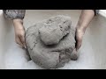 black clay🖤water crumbling🤤 very dusty super satisfying asmr🌪💯