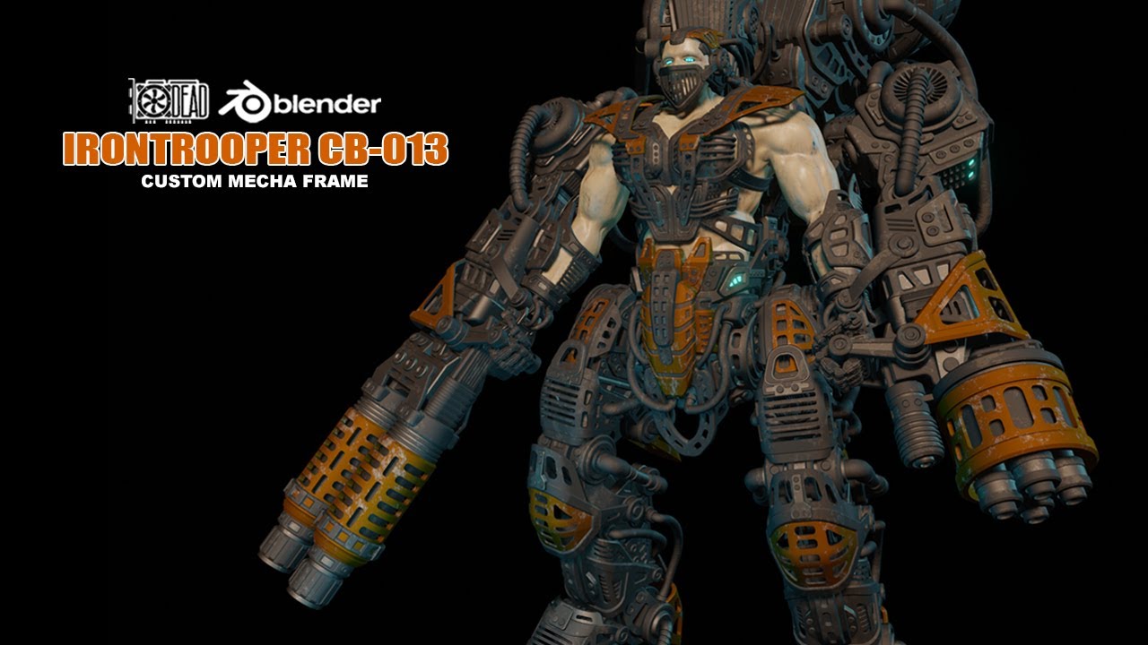 Blender Modeling 3D ( Timelapse ) Hard Surface - Mecha Cyborg - CB013