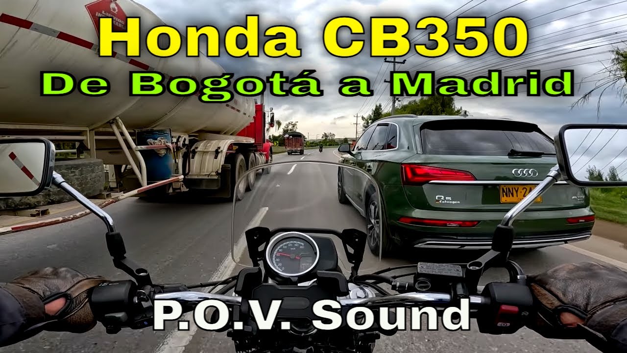 Honda CB350 из Боготы в Мадрид | #honda | Звук от первого лица.