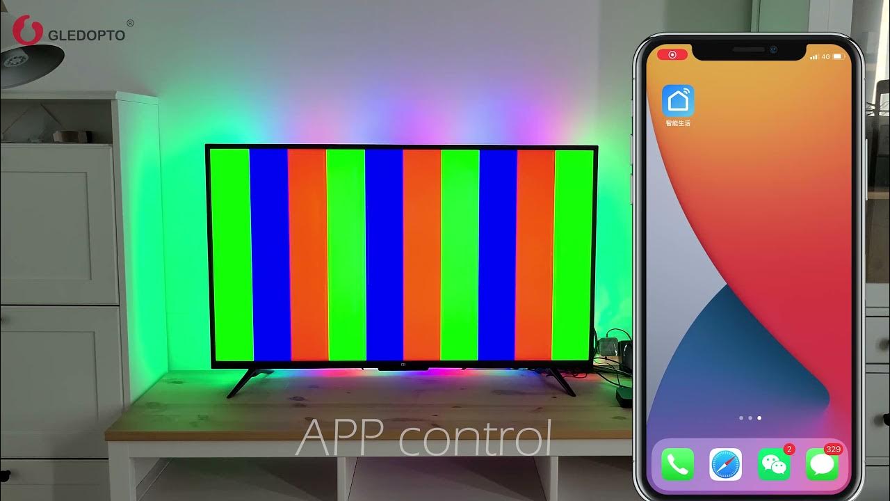 Gledopto Ambient TV Backlight Kit 2.0 Operation Demo YouTube