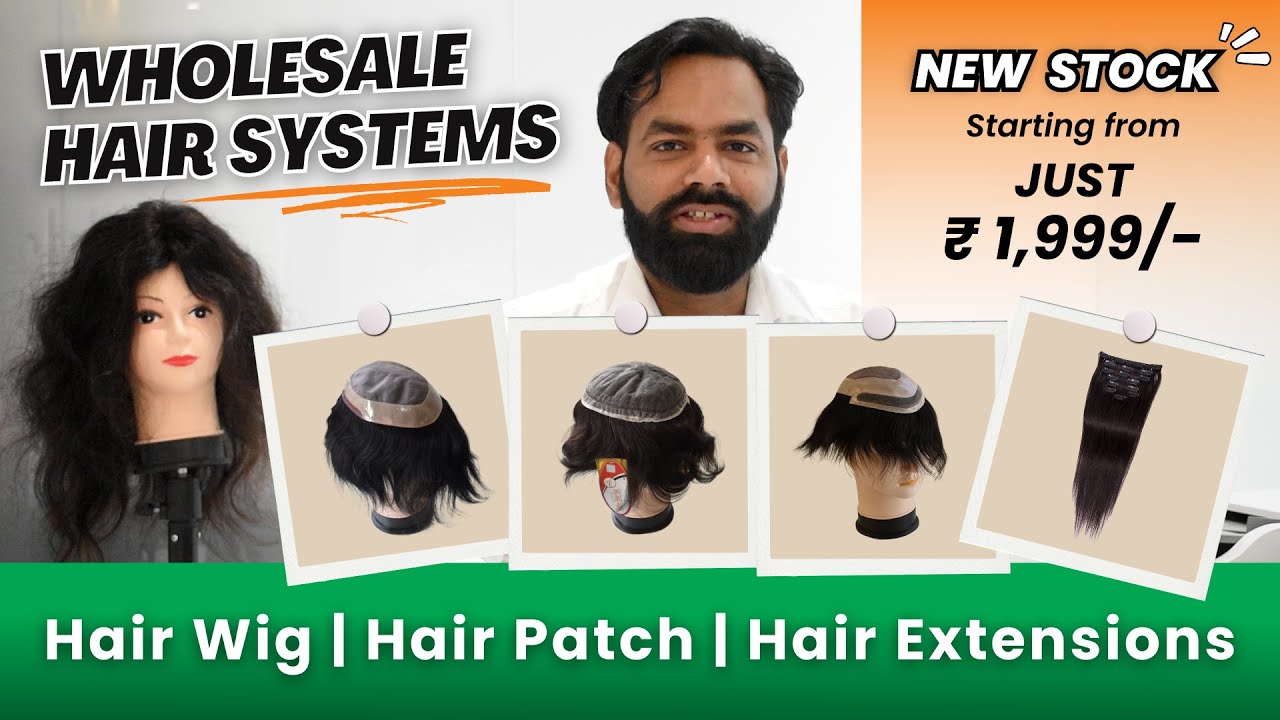 Hair Patch/Wig Wholesale India | Ladies Hair Extension/Toppers - YouTube