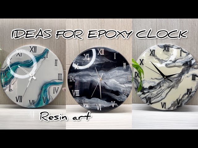 EUBUY Diy Island Epoxy Silicone Wall Clock Crystal Gel Dripping