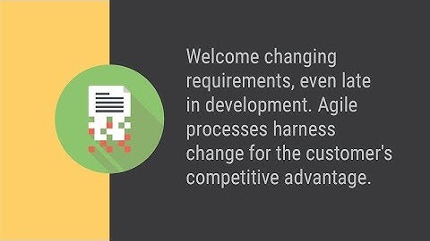 The Agile Manifesto Principles: Welcome Changing Requirements
