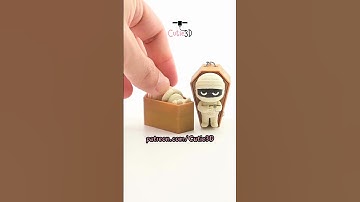 🎉 Halloween Mummy In Coffin Keycap Fidget Clicker Keychain #shorts #3dprinting #clicker #keychain