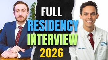 This Is What A Perfect Residency Interview Looks Like | Residency Interview Preparation MATCH 2026