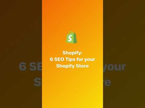 6 SEO TIPS FOR YOUR SHOPIFY STORE l SHOPIFY SEO  l WHAT'S THE PLAN