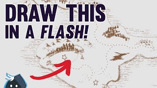 Draw fantasy map in 3 minutes! -- Fantasy Map Cartographer brush pack preview