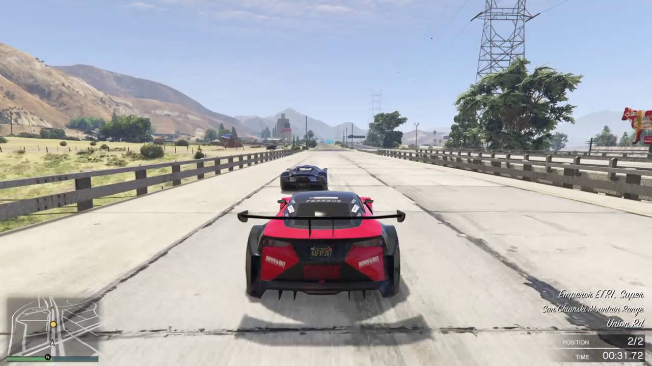GTA 5 Top Speed Drag Race (Emperor ETR1 vs. Vapid FMJ) - YouTube