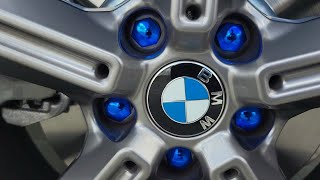 Adding Blue Lug Nuts to a BMW X3