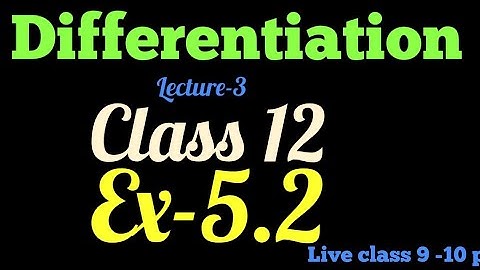 Differentiation D.C Of Function