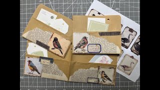 Craft With Me  Making Double Pocket & Flip from Dollar Store Kraft Paper & Tracie Fox Digitals